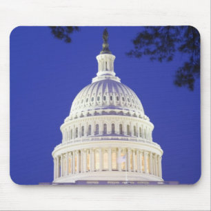Tapis De Souris Rotonde du Capitole des États-Unis la nuit, Washin