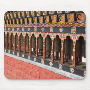 Tapis De Souris Roues de prière du carré central de Thimphu