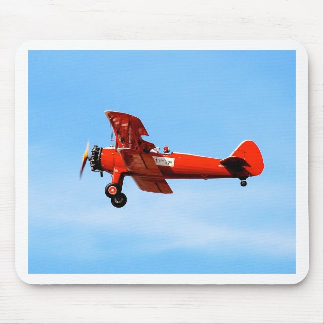 Tapis De Souris Rouge Baron Bi Plane (Devant)