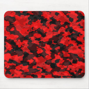 Tapis de souris rouge de camouflage