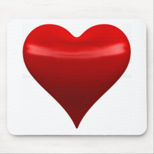 Tapis de souris rouge de coeur