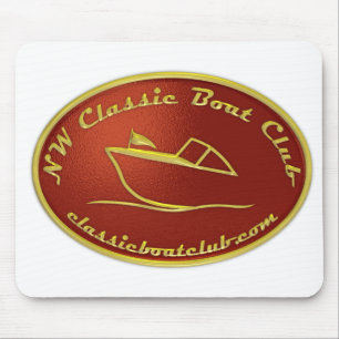 Tapis De Souris Rouge de NWCBC et logo Mousepad d'or