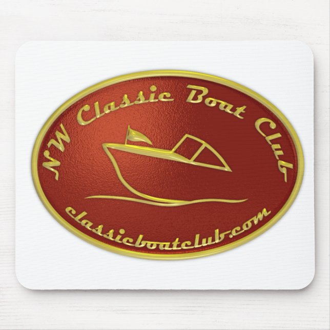 Tapis De Souris Rouge de NWCBC et logo Mousepad d'or (Devant)