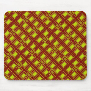 Tapis de souris rouge et jaune