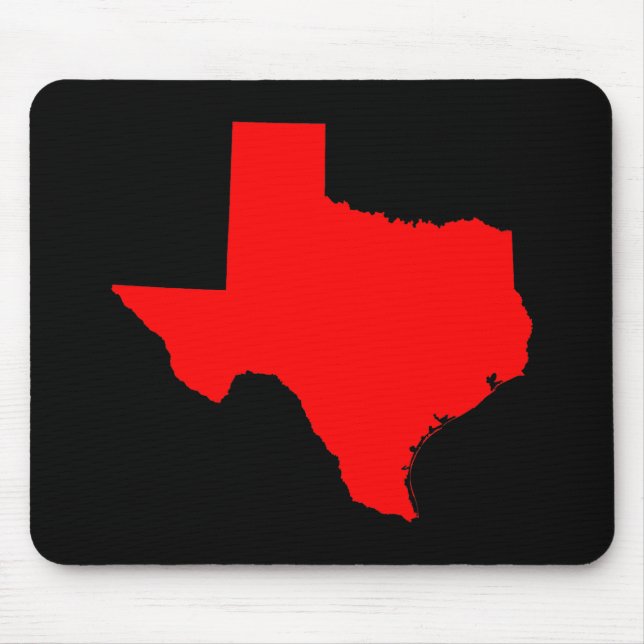 Tapis De Souris Rouge et noir brillant Texas (Devant)