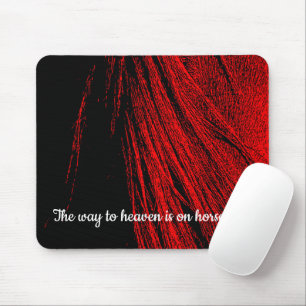 Tapis De Souris Rouge Horse Mane Abstrait Souris
