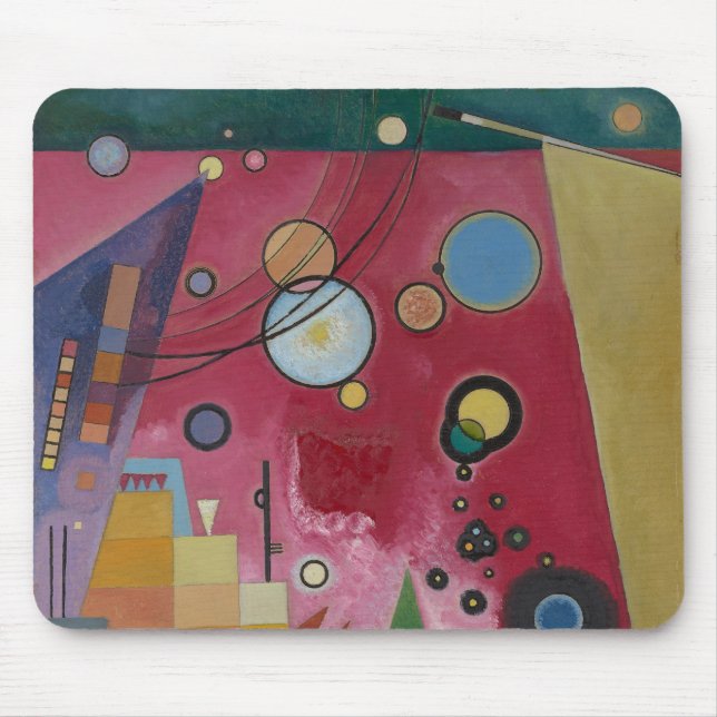 Tapis De Souris Rouge lourd par Wassily Kandinsky (Devant)