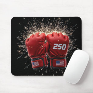 Tapis De Souris Rouge UFC Gants de combat pour USA 250e anniversai