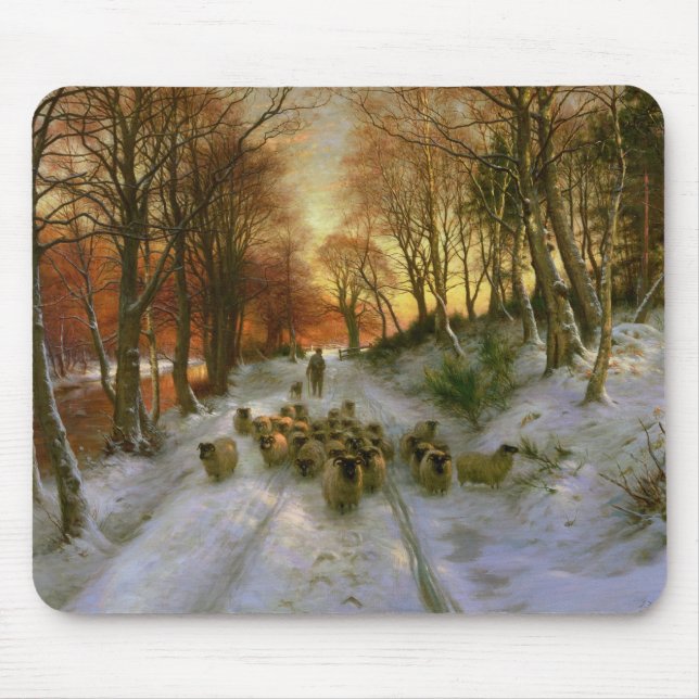 Tapis De Souris Rougeoyé avec des teintes de même des heures (Devant)