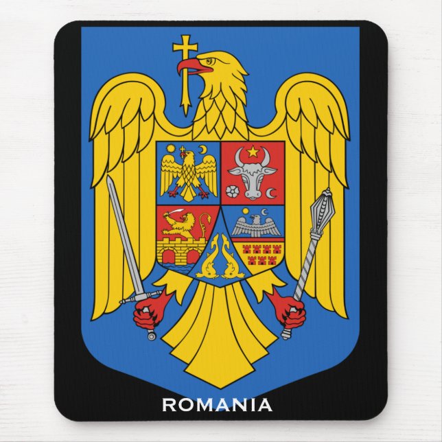 Tapis De Souris Roumanie Armoiries Mousepad (Devant)