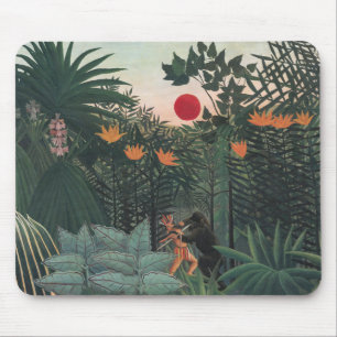 Tapis De Souris Rousseau - Paysage Tropical, Indien et Gorille