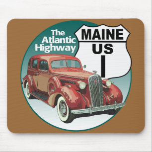 Tapis De Souris Route 1 du Maine - Route de l'Atlantique