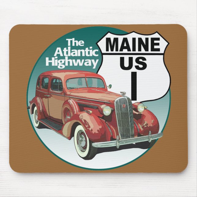 Tapis De Souris Route 1 du Maine - Route de l'Atlantique (Devant)