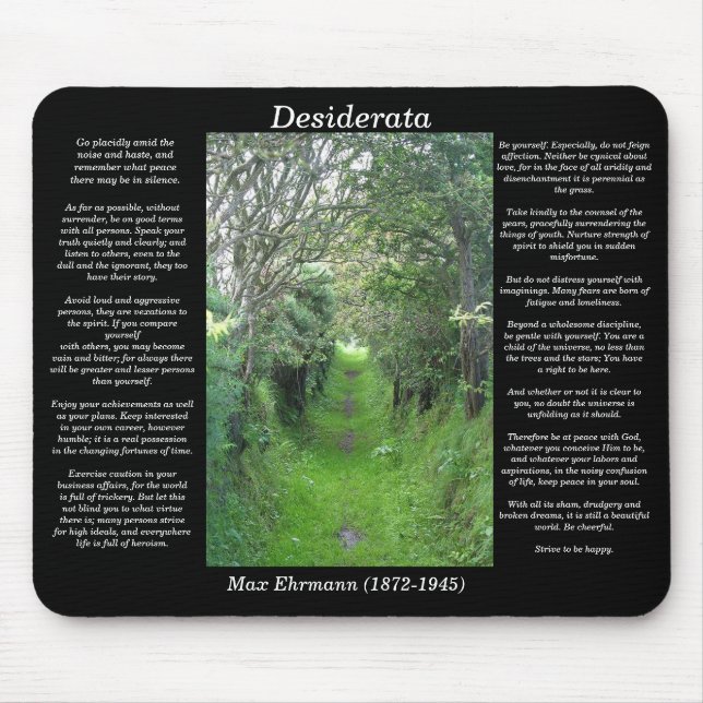Tapis De Souris Route Mousepad d'herbe de DESIDERATA (Devant)