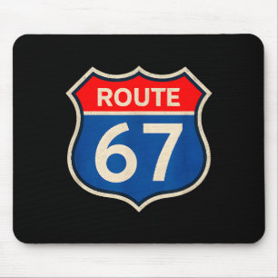 Tapis De Souris Route Rétro 67 Mème Six Sept Aura Énergie Numéro 6