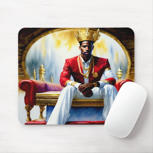 Tapis De Souris Royaume homme Black Christian Art Souris (Avec souris)