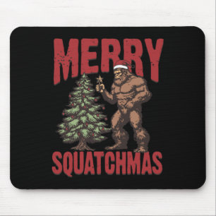 Tapis De Souris Rtro Western Merry Squatchmas Funny Bigfoot Père N