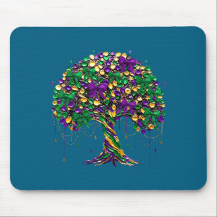 Tapis De Souris Ruban Coquette Mardi Gras Arbre Perles Nouveau Fes