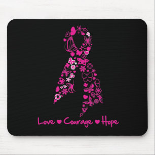 Tapis De Souris Ruban de papillon d'espoir de courage d'amour - ca
