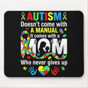 Tapis De Souris Ruban de puzzle de sensibilisation à l'autisme mam