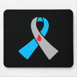 Tapis De Souris Ruban de sensibilisation au diabète de type 1 Bydg