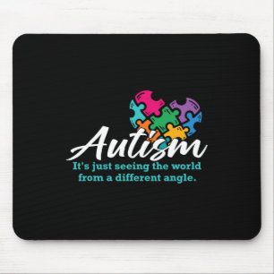 Tapis De Souris Ruban de soutien autistique de sensibilisation au