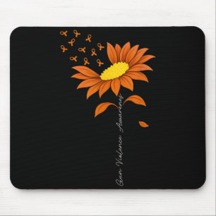 Tapis De Souris Ruban orange Suower de sensibilisation