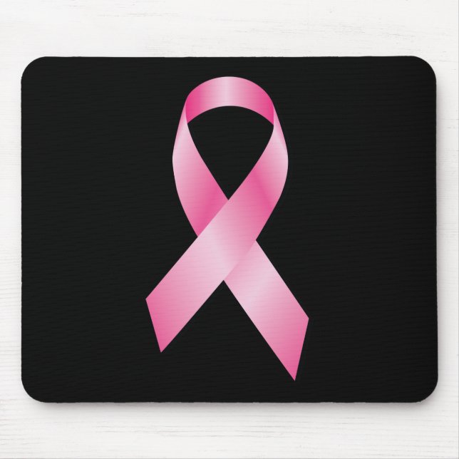 Tapis De Souris Ruban rose - conscience de cancer du sein (Devant)