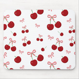 Tapis De Souris Ruban rouge de cerise motif sans couture Mignon fr