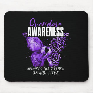 Tapis De Souris Ruban Violet de Sensibilisation au Surdosage Dépen