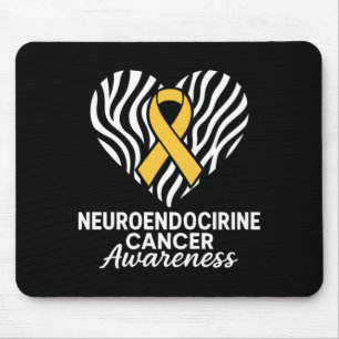 Tapis De Souris Ruban Zèbre de Sensibilisation au Cancer Neuroendo