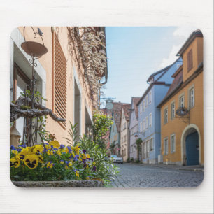 Tapis De Souris Rue colorée à Rothenburg ob der Tauber