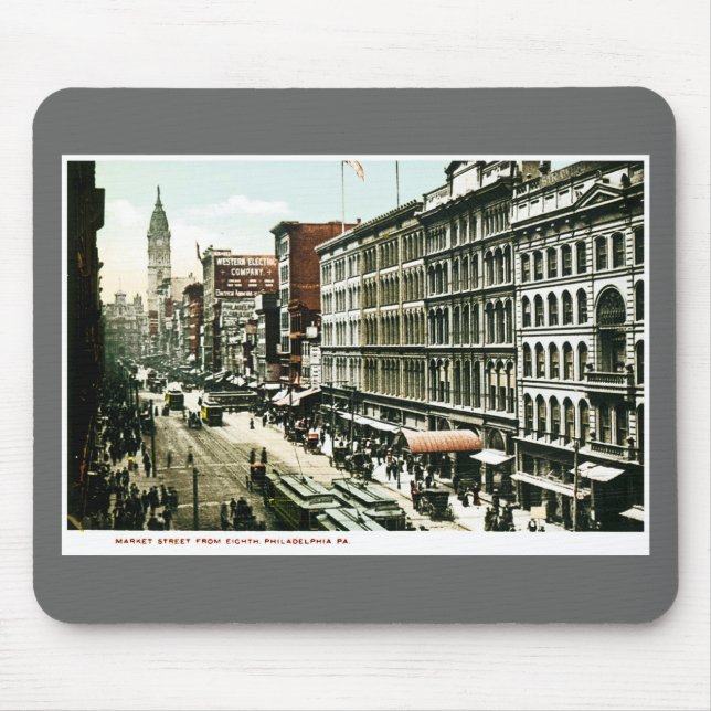 Tapis De Souris Rue du marché, Philadelphie, PA (Devant)