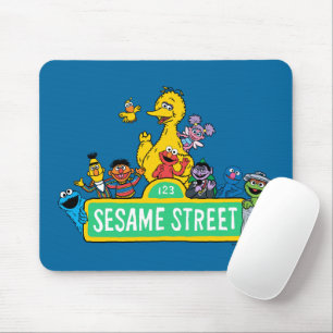 Tapis De Souris Rue Sésame Couleur complète avec Pals