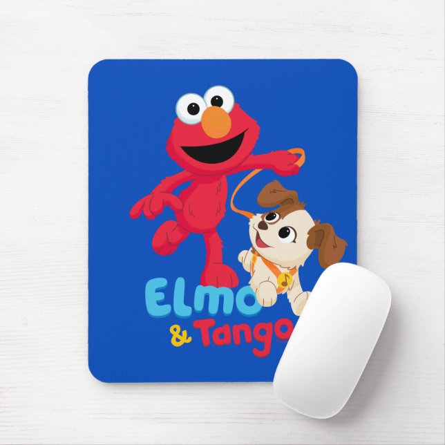 Tapis De Souris Rue Sésame | Elmo & Tango Running (Avec souris)