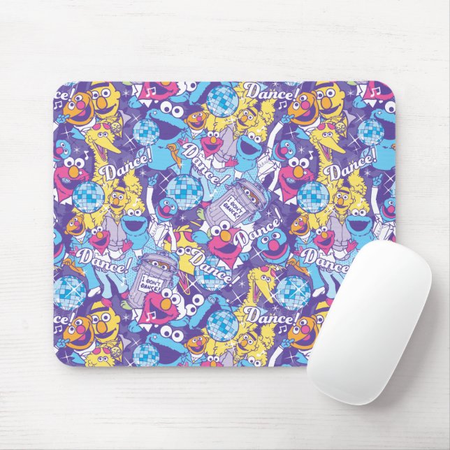 Tapis De Souris Rue Sésame | Motif de danse Super (Avec souris)