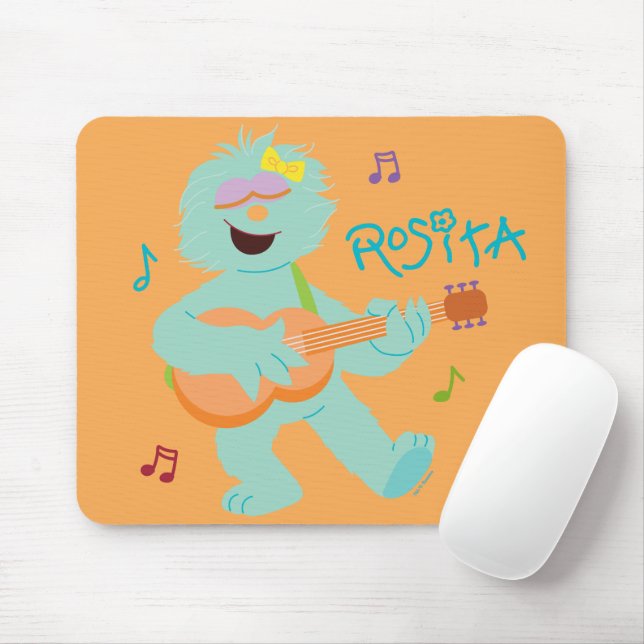 Tapis De Souris Rue Sésame | Rosita jouant de la guitare (Avec souris)