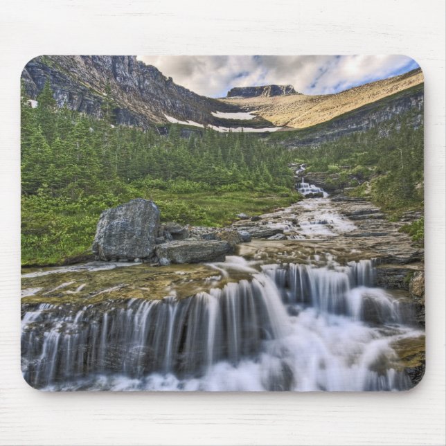 Tapis De Souris ruisseau en cascade, parc national des Glaciers, (Devant)