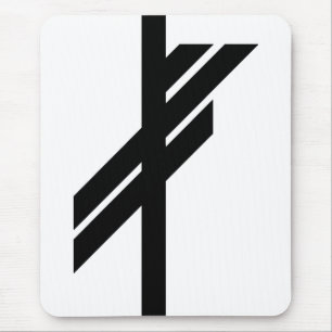 Tapis De Souris Rune Viking - Chance - noir