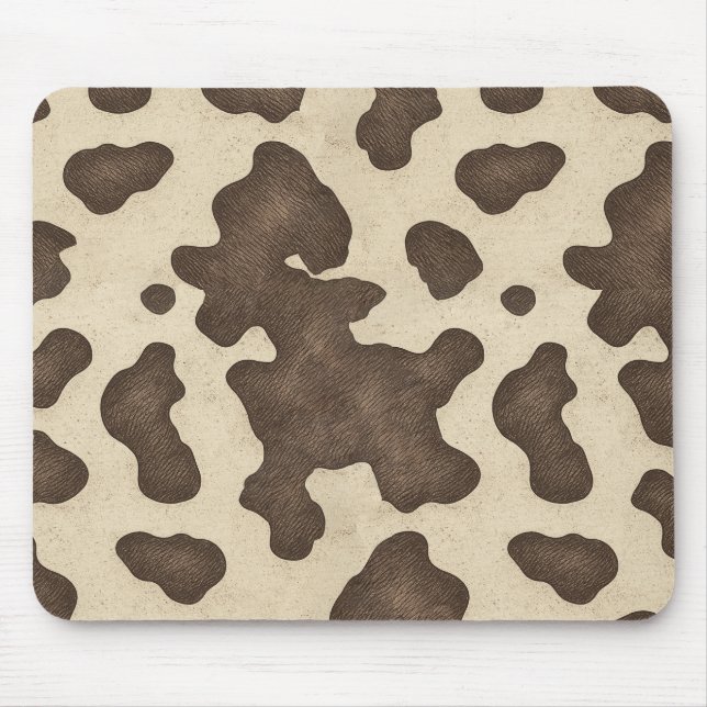 Tapis De Souris Russe Vache Brown Imprimer Pays Western Rodeo (Devant)