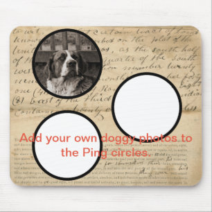 Tapis De Souris Rustic 1860's Your Custom Dog Art Ephemera Print