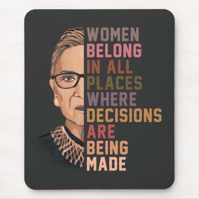 Tapis De Souris Ruth Bader Ginsburg RBG (Devant)