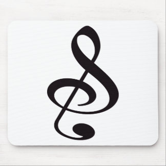 Tapis De Souris "S", "et", et/ou note musicale de clef triple