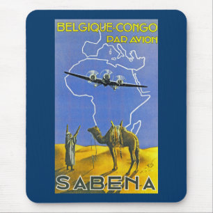 Tapis De Souris Sabena ~ Belgique Congo