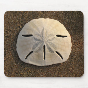 Tapis De Souris Sable Dollar Mer Coquille Plage de sable Mousepad
