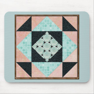 Tapis De Souris Sablier de base en turquoise et pêche