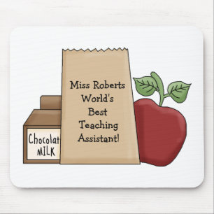 Tapis De Souris Sac de déjeuner/meilleur assistant enseignement