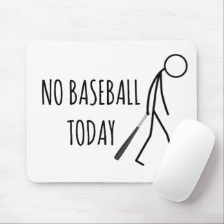 Tapis De Souris Sad Stickman with Baseball Bat