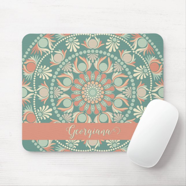 Tapis De Souris Sage rétro et Mandala de sable personnalisé (Avec souris)