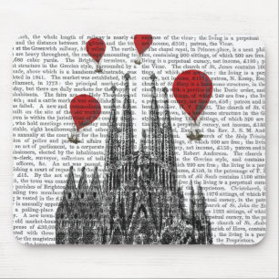 Tapis De Souris Sagrada Familia et ballons à air d'un rouge ardent
